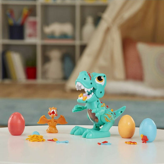 Hasbro Плей-Доу Пластелин Игра Dino Crew Crunchin T-Rex За 3+ Години 3 Броя