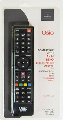 Osio Kompatibel Fernbedienung OST-5006-TR für Τηλεοράσεις Beko , Telefunken und Vestel