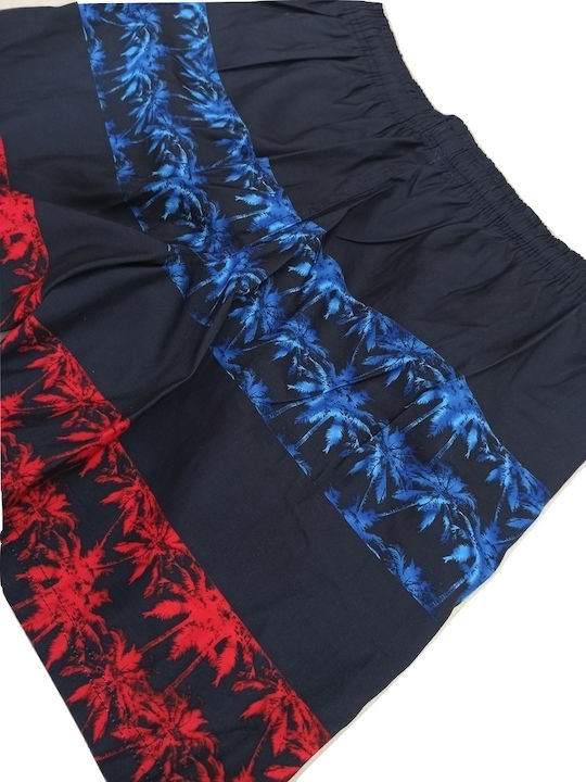 Men's Swimwear Shorts Navy Blue with Patterns