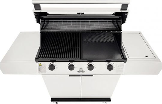 Beef Eater 1200S Ψησταριά Υγραερίου Μαντεμένιας Σχάρας και Πλάκας με 4 Εστίες 21.2kW και Πλαϊνό Μάτι 4.2kW
