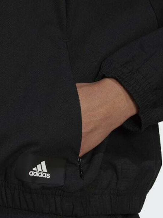 Adidas Future Icons Γυναικείο Αθλητικό Μπουφάν Μαύρο