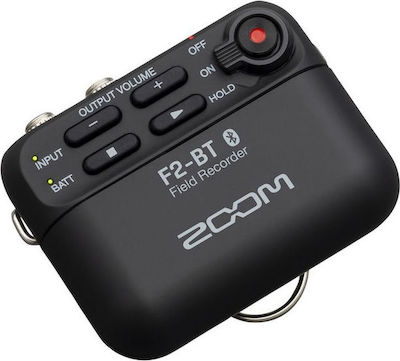 Zoom F2-BT Single Channel Battery Powered Portable Audio Digital Recorder with Memory Card and USB Power Supply for 14 Hours Recording Black