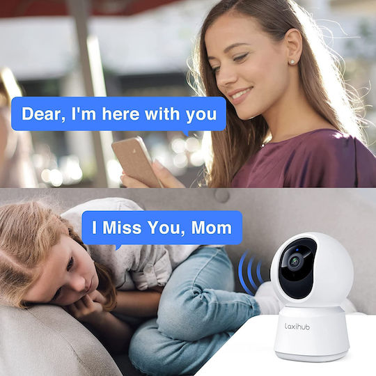 Laxihub P2T IP Cameră de Supraveghere Wi-Fi Full HD 1080p cu Comunicare Bidirecțională