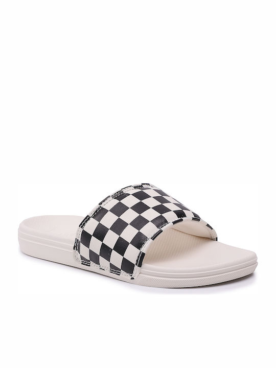 Vans Costa Checkerboard Slides Λευκά