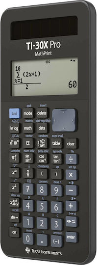 Texas Instruments Ti 30X Pro MathPrint Αριθμομηχανή Επιστημονική σε Μαύρο Χρώμα