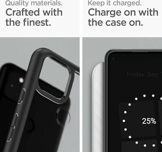 Spigen Ultra Hybrid Back Cover Plastic 2mm Black (Google Pixel 5a 5G)