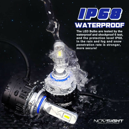 NovSight Lamps Car H7 LED 5500K Cold White 12V 80W 2pcs