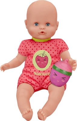 Giochi Preziosi Baby Doll Nenuco Nenuco Μωράκι με Μπιμπερό-Κουδουνίστρα Fuchsia for 1+ Years Old 35 cm. 700014920