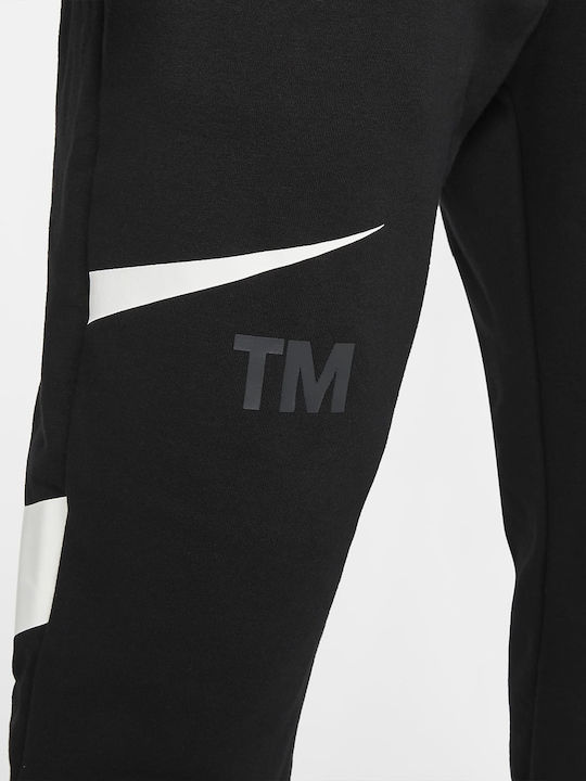 Sportswear Swoosh Παντελόνι Φόρμας με Λάστιχο Μαύρο