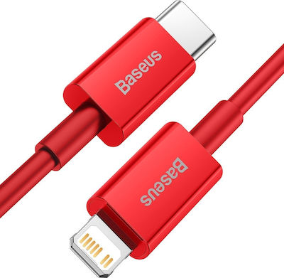 Baseus Superior USB-C la Cablu Lightning 20W Roșu 2m (CATLYS-C09)