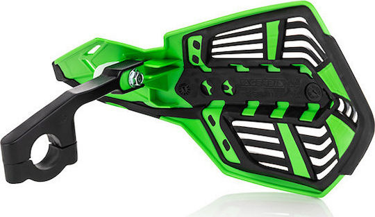Acerbis Motorcycle Protective Hand Guards X Future Universal Handguards Green / Black in Green Colour