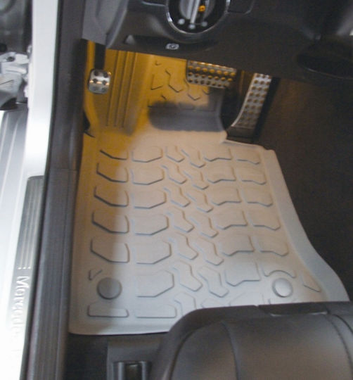 Auto Gs Set of Front and Rear Mats 3pcs Tray Type for Mercedes-Benz GLK 2008+ Black