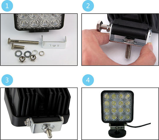Autoline Platzς Scheinwerfer Auto LED 48W 5.7cm 1Stück