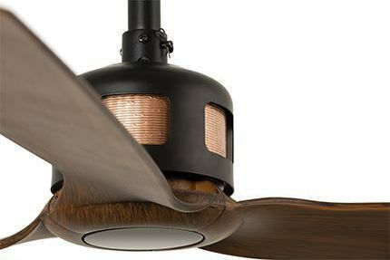 Faro Barcelona Copper Fan M Ceiling Fan 128cm Black/Walnut