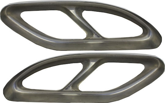 Carner Car Rear Chrome Caps for AMG Look Exhaust Tips for Mercedes W212 FL W166 C292 W117 W205 X253 W253 Universal Mercedes-Benz GLE / C Class Chrysler GS