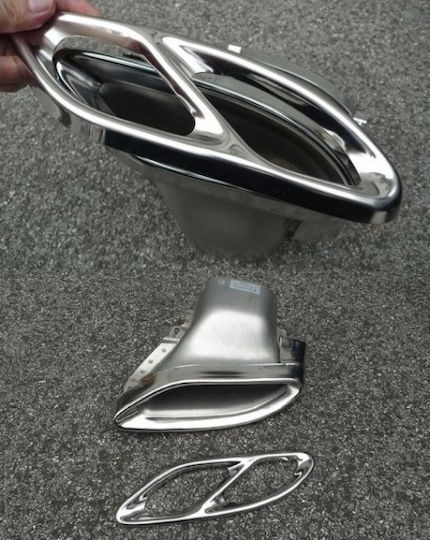 Carner Car Rear Chrome Caps for AMG Look Exhaust Tips for Mercedes W212 FL W166 C292 W117 W205 X253 W253 Universal Mercedes-Benz GLE / C Class Chrysler GS