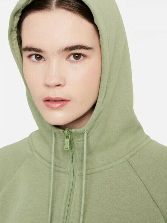 Women's Sweatshirt Jacket Hooded Khaki