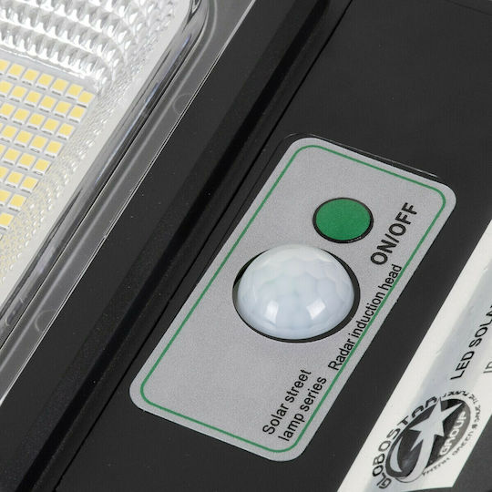 GloboStar Street Solar Light 150W 12000lm Cold White 6000K with Motion Sensor, Photocell and Remote Control IP65