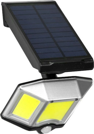 GloboStar Στεγανός Ηλιακός Προβολέας LED 20W Ψυχρό Λευκό 6000K με Αισθητήρα Κίνησης IP65