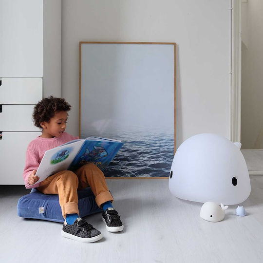 Flow LED Kinder Dekorative Lampe Moby mit Farbwechsel Weiß 7.5x4.5x5.5εκ.