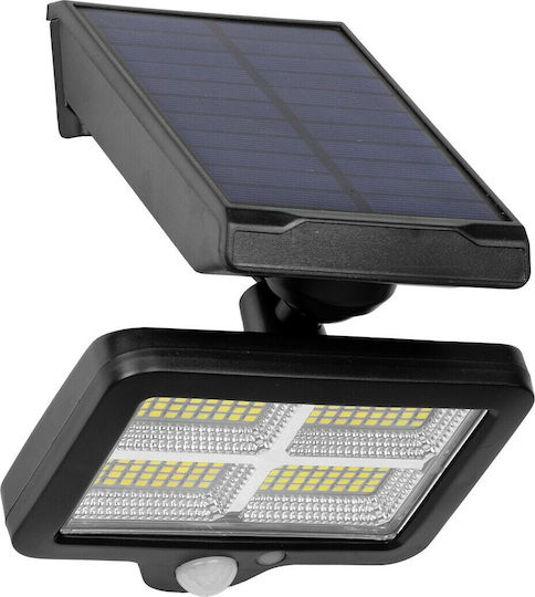 GloboStar Στεγανός Ηλιακός Προβολέας LED 20W Ψυχρό Λευκό 6000K με Αισθητήρα Κίνησης, Φωτοκύτταρο και Τηλεχειριστήριο IP65