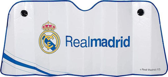 Sumex Car Windshield Sun Shade with Suction Cup Real Madrid Tinted SIlver 140x100cm