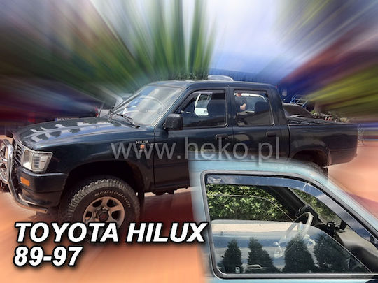 Heko Σετ Ανεμοθραύστες Αυτοκινήτου Μπροστινοί Σκούρο Φιμέ για Toyota Hilux 2τμχ