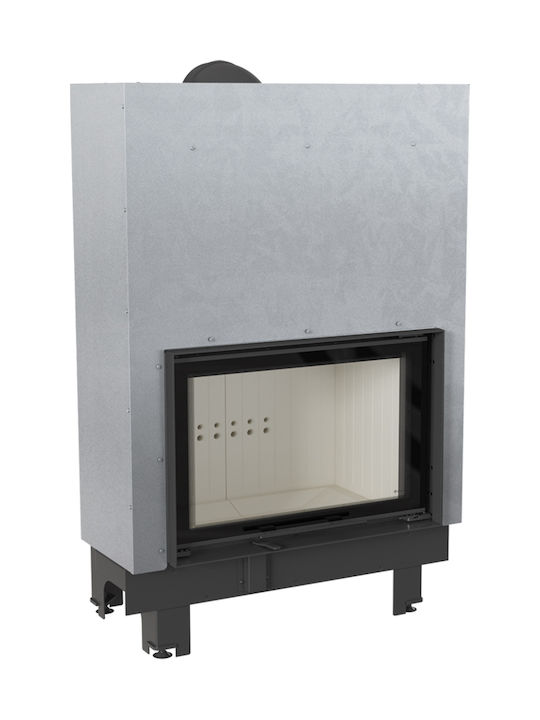 Kratki MBO G Kaminofen Holz Warmluft 15kW Gerade mit Schiebetür Schwarz