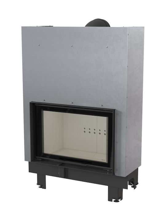 Kratki MBO G Kaminofen Holz Warmluft 15kW Gerade mit Schiebetür Schwarz