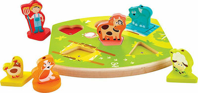 Holz Kinder Steckpuzzle Farmyard Sound Puzzle für 1.5++ Jahre 7pcs Hape