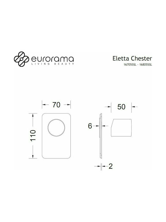 Eurorama Eletta Tecno Built-in Faucet Mixer for Shower 1 Exit Chrome