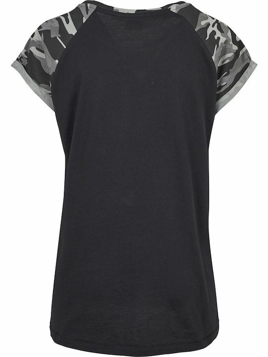 Γυναικείο T-shirt Black/Dark Camo