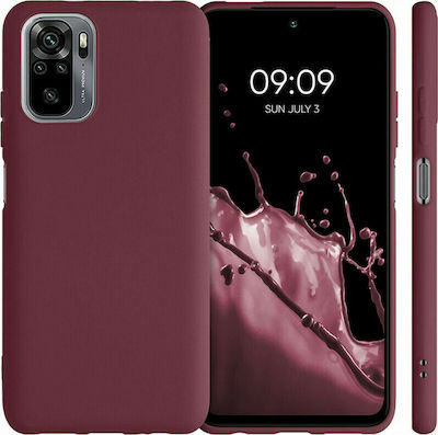 KWmobile Umschlag Rückseite Silikon Tawny Red (Redmi Note 10 / 10s / Poco M5s) 54541.190