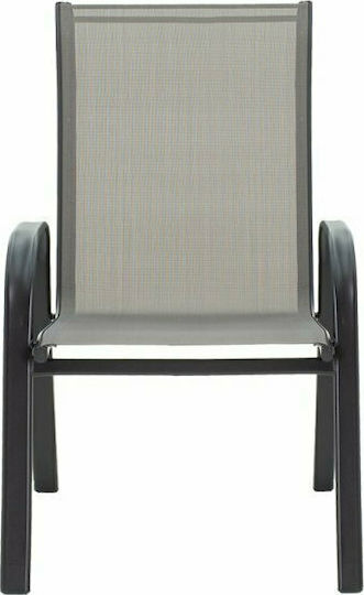 Outdoor Chair Metallic Calan Black / Grey 55x75x95cm