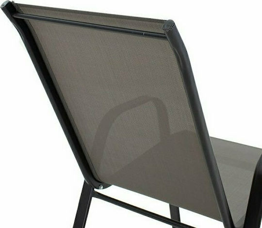 Outdoor Chair Metallic Calan Black / Grey 55x75x95cm