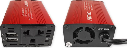 AMiO Car Inverter Modified Sinewave 150W to Converter 12V DC in 230V AC with 2xUSB