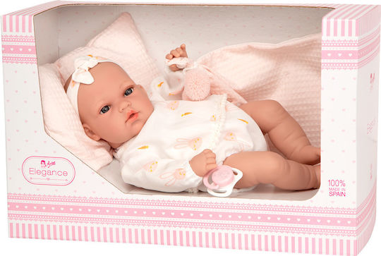 Munecas Arias Baby-Puppe mit Dundu und Kissen 33 cm