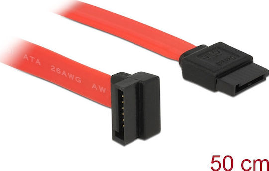 DeLock 7-Pin SATA II - 7-Pin SATA II Cable 0.5m Κόκκινο (84223)