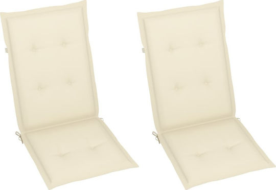 Schaukelstuhl Bamboo Cream mit Kissen 66x86x105εκ.