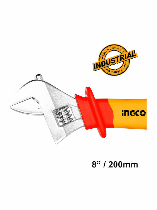 Ingco French Wrench with Adjustable Opening 24mm and Anti-Slip Handle 200mm