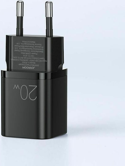 Joyroom Φορτιστής Χωρίς Καλώδιο με Θύρα USB-C Power Delivery Μαύρος (L-P202)