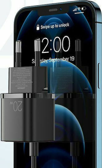 Joyroom Φορτιστής Χωρίς Καλώδιο με Θύρα USB-C Power Delivery Μαύρος (L-P202)