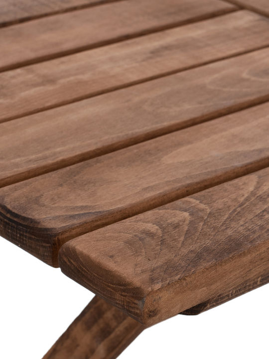 Lemnos Outdoor Dinner Foldable Wood Table Walnut 101.5x63x75cm