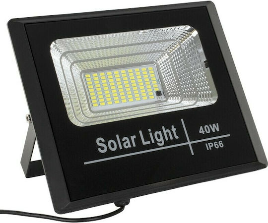 GloboStar Waterproof Solar LED Flood Light 40W Cold White 6000K with Photocell and Remote Control IP66