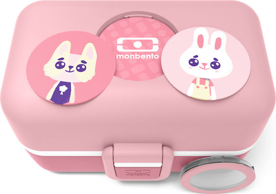 Monbento Кутия за храна Пластмасова Pink Blush с Прегради 800ml