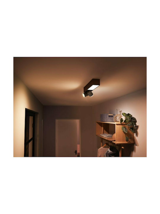 Philips Centris Διπλό Σποτ με Ντουί GU10 σε Μαύρο Χρώμα