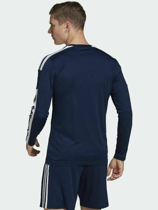 Adidas Squadra 21 Jersey Men's Athletic Long Sleeve Blouse Team Navy / White