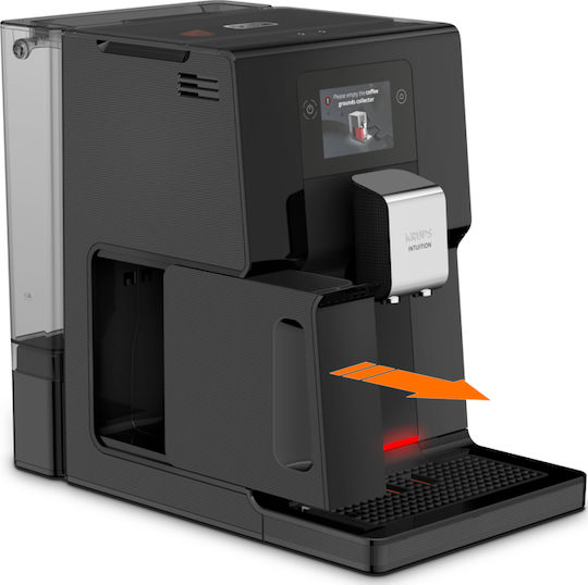 Krups Intuition Preference Automatic Espresso Coffee Machine 1450W Pressure 15bar for Cappuccino with Grinder Black EA873810