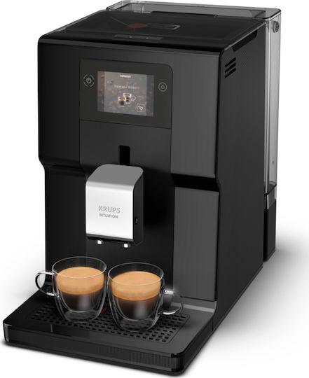 Krups Intuition Preference Automatic Espresso Coffee Machine 1450W Pressure 15bar for Cappuccino with Grinder Black EA873810
