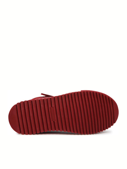 Kinder Sneakers Hoch mit Klettverschluss Rot